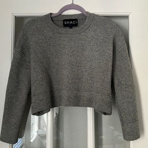 Gray cropped sweater